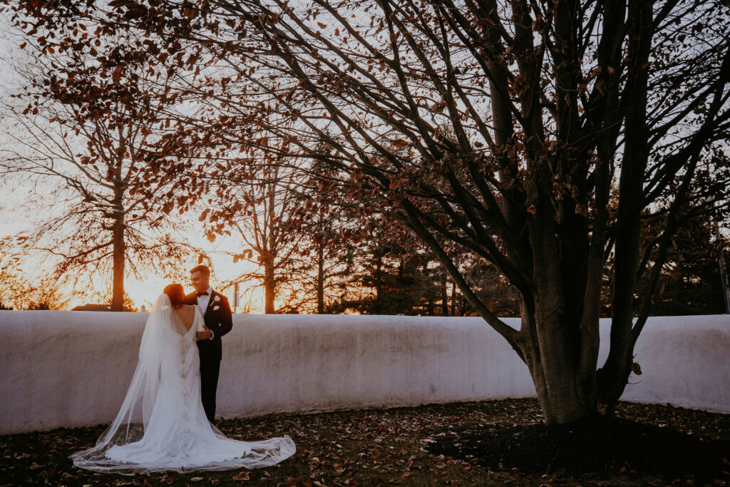 Golden hour wedding portraits Normandy Farm Blue Bell Pennsylvania