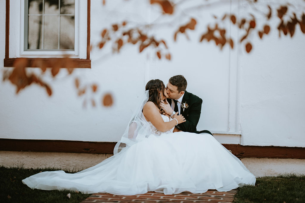 Normandy Farm white wall portrait wedding photographer Blue Bell Pennsylvania